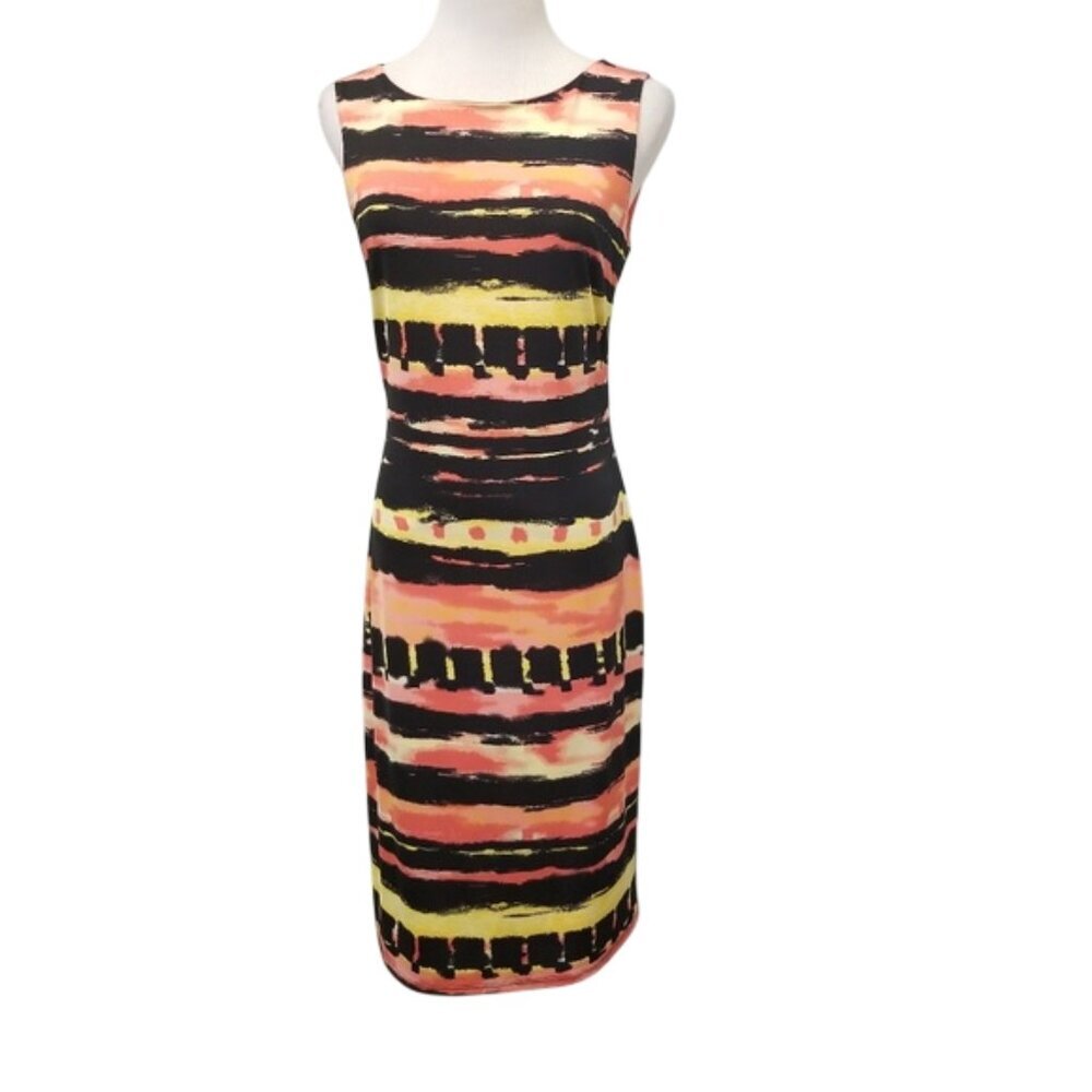 Frank Lyman Design striped sleeveless dress women's size 8 (327)